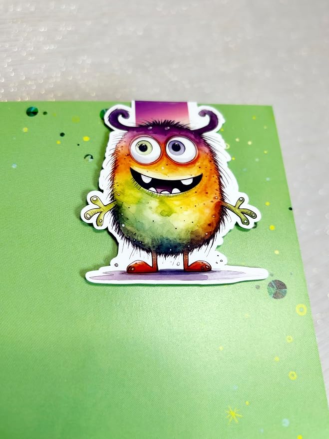 creates Magnetic Bookmark For Reading Journals Planners Scrapbooking Office Supplies Cute And Funny Bookmark For Bookworms Matte Laminate Double Sided Handmade (Reading Buddy)