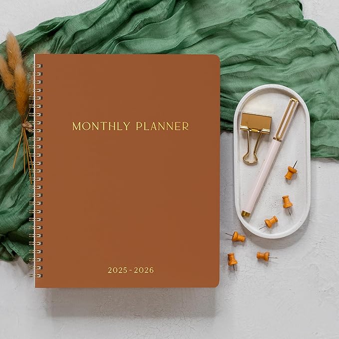 Beautiful 2025-2026 Monthly Planner and Calendar Book - Aesthetic To Do List Notebook For Women to Easily Organize Your Tasks and Boost Productivity - Runs From April 2025 Until December 2026