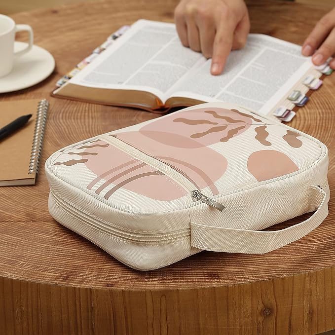 Mr. Pen- Bible Cover Case, Carrying Book Case with Durable Handle and Zippered Pocket, Bible Protective Church Bag for Men & Women, Christian Gifts, Boho