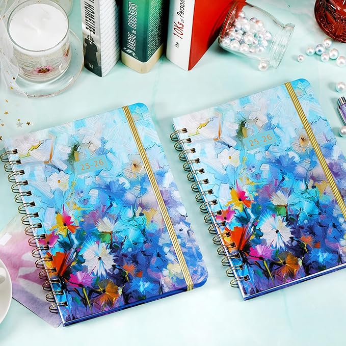 Academic Planner 2025-2026, July 2025 - June 2026, 6.3’’ × 8.4’’, 2025-2026 Academic Planner Weekly and Monthly with Tabs, Inner Pocket, Hardcover, Elastic Closure