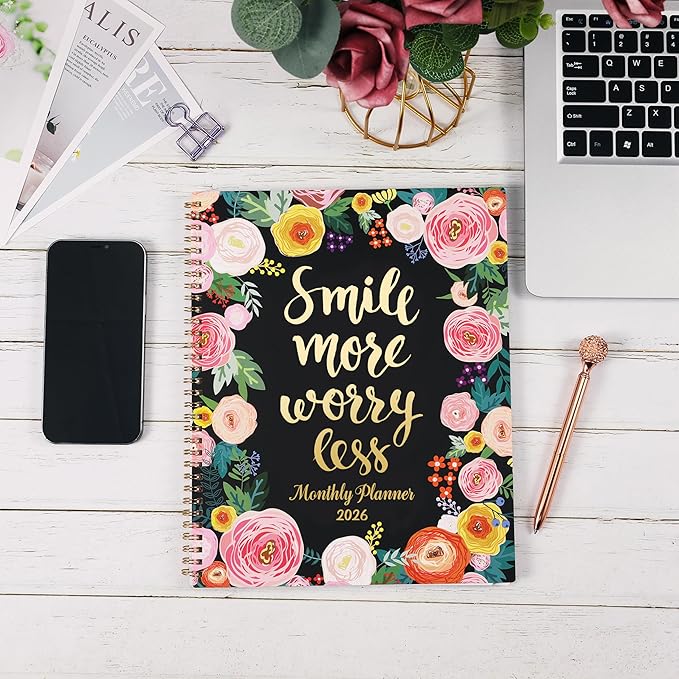 2026 Monthly Planner - 2026 Planner from Jan. 2026 - Dec. 2026, Monthly Planners 8.5“ x 11”, 2026 Calendar 12 Month with Pocket