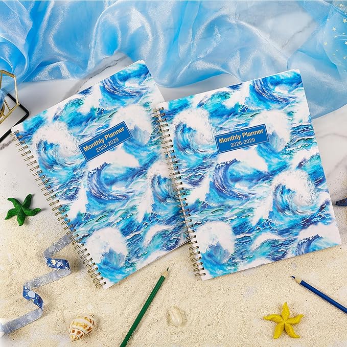 2026-2029 Monthly Planner/Calendar - Jul 2026 - Jun 2029, 3 Year Monthly Planner (36 Months) with Tabs οΌ Two-Side Pockets, 9" x 11", Twin-Wire Binding, Celebrity Quotes, Great for Long-Term Planning