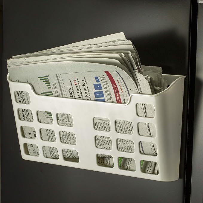 Officemate MagnetPlus Magnetic Letter Size File Pocket, Plastic, White (92543), 2.52 x 13.62 x 6.69 Inches,Offwhite