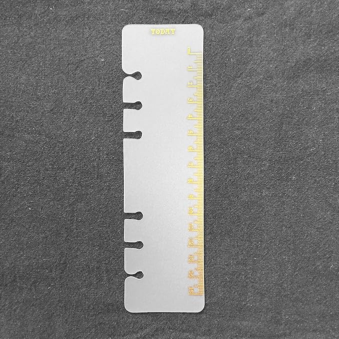 Zelten Refills/Loose Leaves for A6 Cover Ring Binder/Personal Organizer/Planner(A6 6 Holes, Today Ruler Gold)