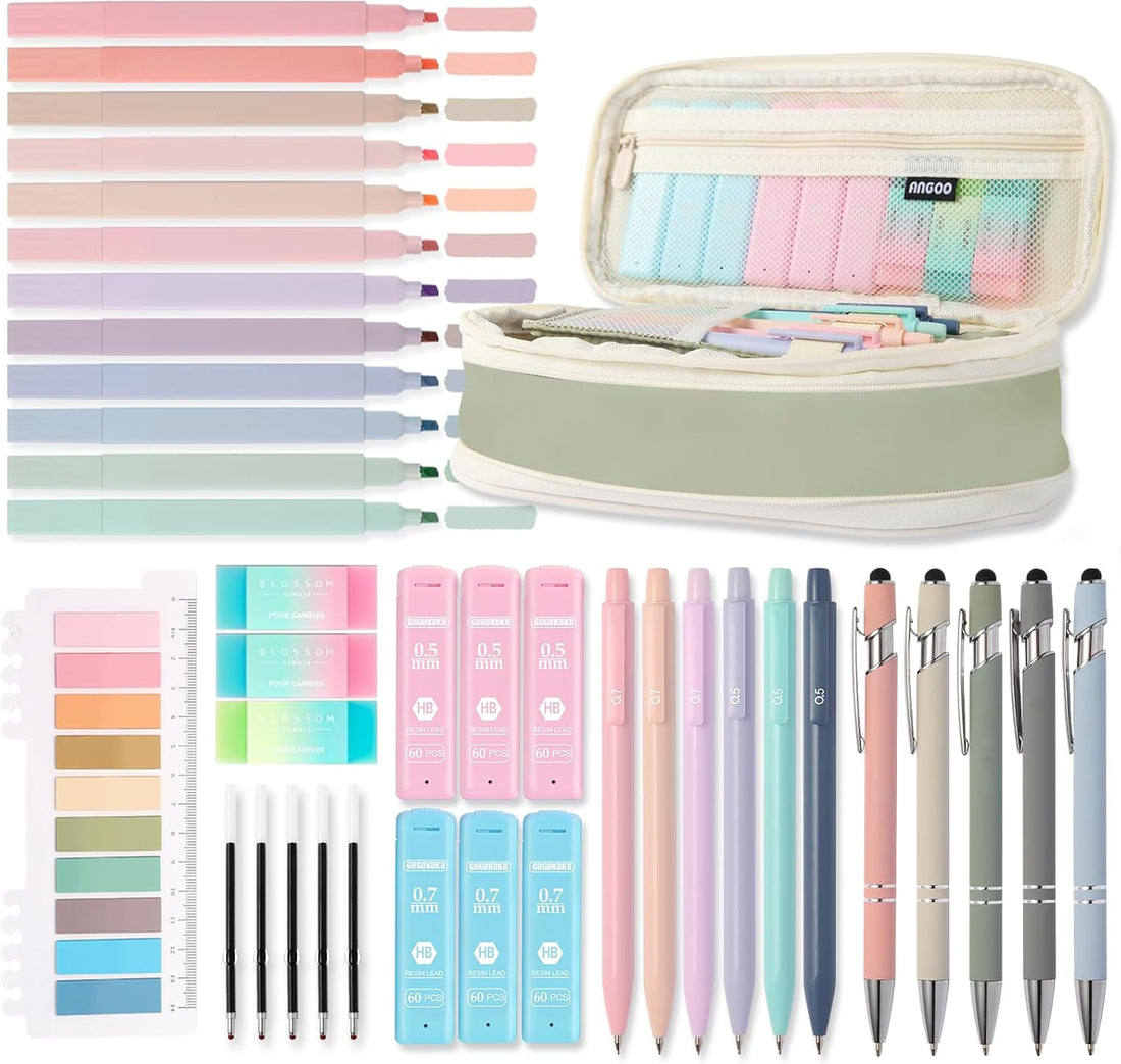 Fresh & Productive: Why the 39PCS Green Aesthetic Stationery Set is the Ultimate College Essential