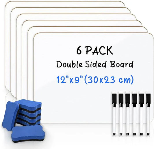 Boost Interaction and Learning: The Power of 6-Pack Portable Double-Sided Whiteboards 🎓🌟