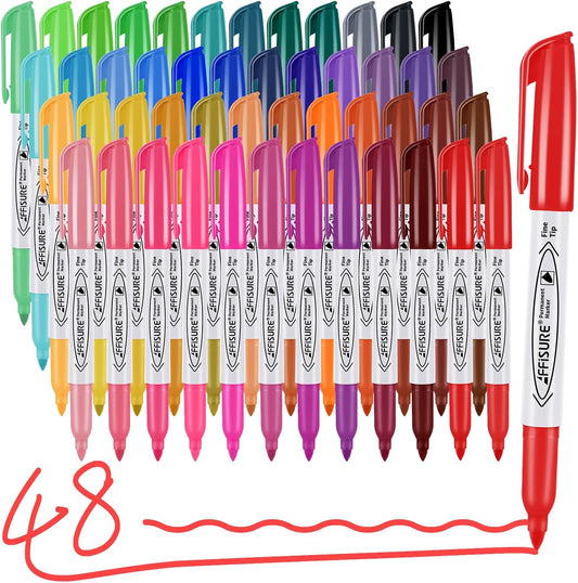Unleash Your Creativity: The Ultimate 48-Color Permanent Marker Set for Every Surface!