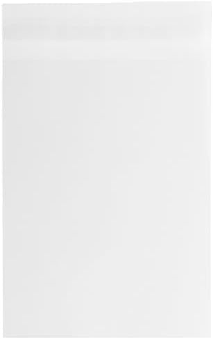JAM PAPER Clear Cello Sleeves with Self Adhesive Closure - 100 Per Pack - 9 1/4 x 12 1/4