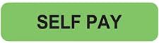 Mini Medical Allergic and Alert Labels, 5/16" x 1-1/2", Florescent Colors, self-Adhesive, ROLL of 500, (SELF Pay - Green)