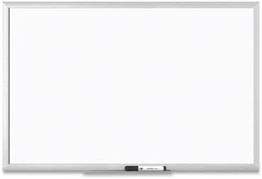 U Brands Melamine Non-Magnetic Dry Erase Board White Board, 36" x 48" Inches, Silver Aluminum Frame
