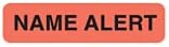 Mini Medical Allergic and Alert Labels, 5/16" x 1-1/2", Florescent Colors, self-Adhesive, ROLL of 500, (Name Alert - RED)