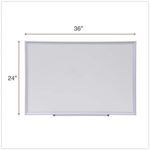 Universal Tabletop King 44624 Dry Erase Board, Melamine, 36 x 24, Aluminum Frame