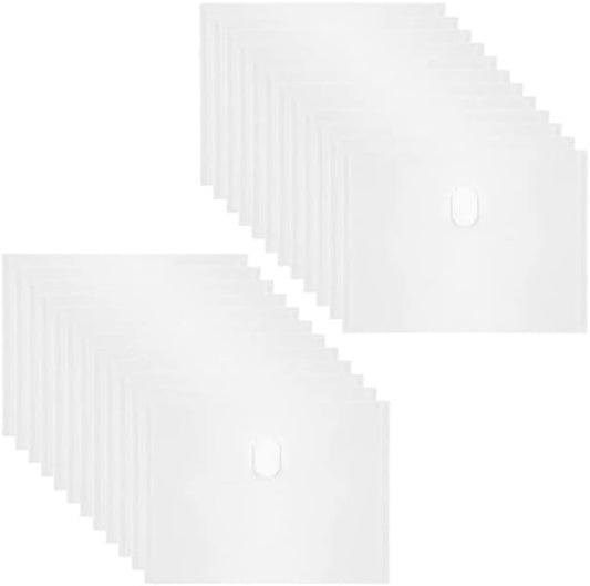 Anseal 24 Pack 5 x 7 Coupon Receipt Check Holder, Small Clear Plastic Envelope with Hoop & Loop Closure, Stamp and Die Storage Pockets for Cutting Dies Stencil Stamp Crafts