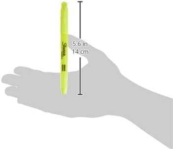 Sharpie Pocket Style Highlighters, Chisel Tip, Fluorescent Yellow, 12 Count (Pack of 12)