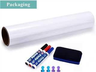 Magnetic Whiteboard Contact Paper, 36" x 48" Magnetic Self Adhesive Dry Erase White Board Wall Stickers, Stick on Whiteboard Roll, for School/Home/Office