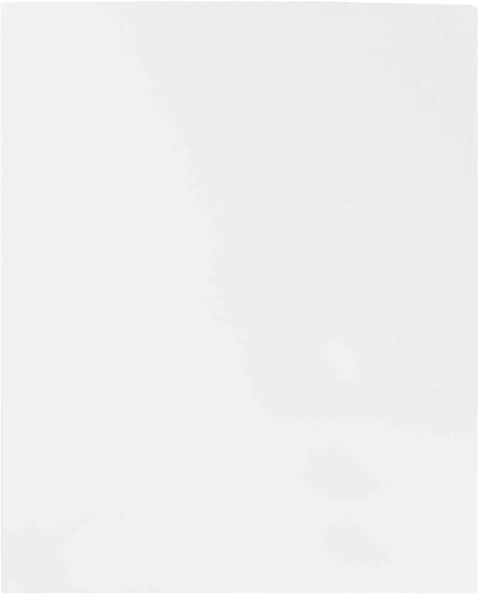 JAM PAPER Heavy Duty Plastic 2 Pocket Extra Tough School Folders - White - 3/Pack