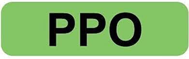 Mini Medical Allergic and Alert Labels, 5/16" x 1-1/2", Florescent Colors, self-Adhesive, ROLL of 500, (PPO - Green)