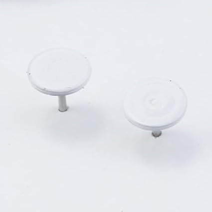 100Pcs White Thumb Tacks Flat Decorative Pin Push Pins Home/Office for Bulletin Board,Notice Board/Map Nails,Small in Size,Tape, Adhesives and Fasteners（Rounded 11mm/0.43" Nailhead L13mm/0.51"）