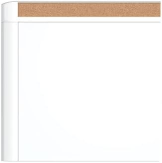 U Brands PinIt Combination Dry Erase Board White Board with White Frame, Office Supplies, Includes Marker and Magnet, 16” x 20”