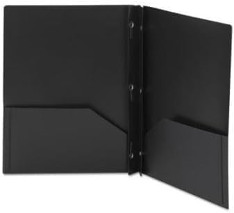 Plastic Folder with Prongs 2 Pocket - up&up (Black)