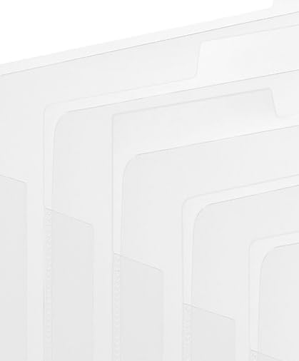 Staples Translucent Poly File Folders, Letter Size, Clear Durable Plastic, 6/Pack