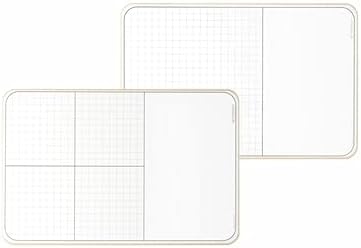 Ghost Grid with Work Space, 11" x 17" x 1/8" Double Sided Dry Erase Grid Lap Board, No Ghosting, Only from OptiMA Dry Erase Products,