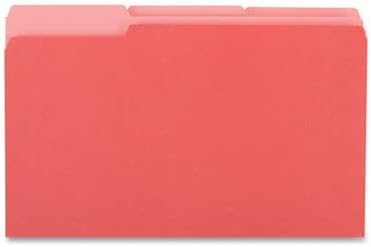 Universal Red Top Tab File Folder, Legal Size, 1/3 Cut, Pack of 100