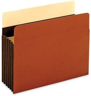Redrope Expanding File Pockets, 7" Expansion, Letter Size, Brown, 5/Box