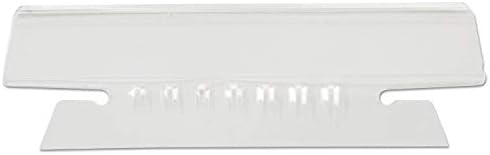 Universal 43313 Hanging File Folder Plastic Index Tabs, 1/3 Tab Cut, 3-Inch Tab, Clear, 25/Pack