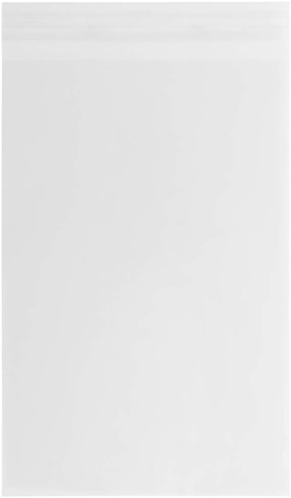 JAM PAPER Cello Sleeves with Self Adhesive Closure - 12 7/16 x 18 1/4 - Clear - 100/Pack