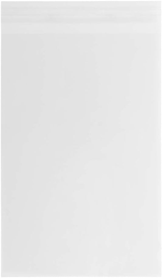 JAM PAPER Cello Sleeves with Self Adhesive Closure - 12 7/16 x 18 1/4 - Clear - 100/Pack