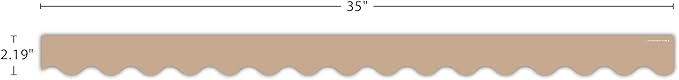 Teacher Created Resources Light Brown Scalloped Border Trim (TCR7129)