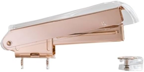 Transparent Round Acrylic Stapler, Transparent Rose Gold Color(E)