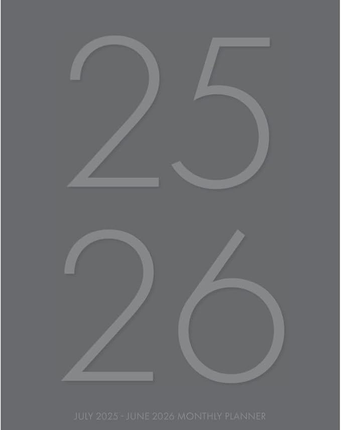 2025-2026 Willow Creek 7.5" x 9.5" Academic Year Monthly Planner, Gray (56820)