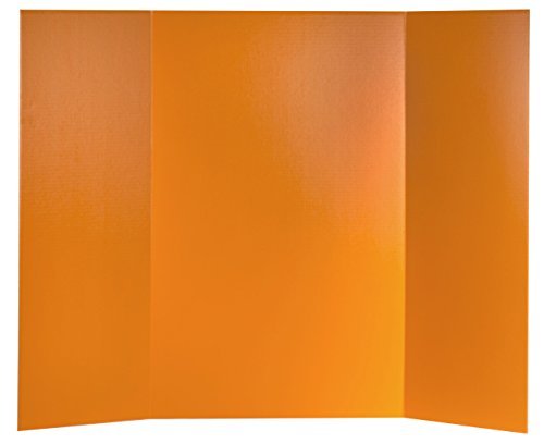 Flipside Products 36” x 48” Project Boards for Presentations, Science Fair, School Projects, Event Displays and Trifold Picture Board, Proudly Made in USA - Orange - 24 Pack
