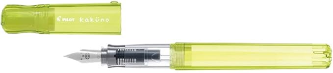 Pilot Fountain Pen Kakuno Family Series Kakuno Baby Clear Yellow Medium Point FKA-1SR-KBAY-M With Kanji LOVE Sticker, 5.15 x 0.59 x 0.78 in