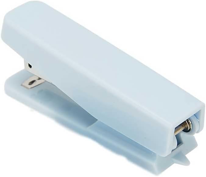 Solid Color Portable Mini Stapler Set with 1000 Staples Stationery Office Binding Tools(C)