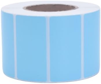 2x1 inches Colored Labels, 1000 Labels per roll, Thermal Printer, writable, 7 Beautiful Colors, Coding, Organization, Crafting. (Pack of 1) (Blue)