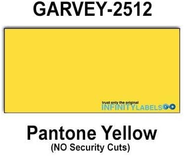 200,000 Garvey 2512 Compatible Pantone Yellow General Purpose Labels for G-Series 25-8. 25-9 and 25-10 Price Guns. Full Case + 20 Ink Rollers. NO Security cuts.