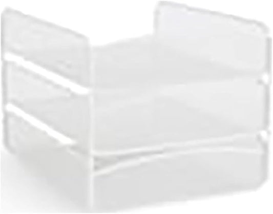 Scranton & Co Steel Mesh Desk Organizer, 8" H x 9.25" W x 11.75" D, White Powder Coat Finish, 3 Interlocking Trays, Durable Office Supply and File Storage for Letter-Size Papers