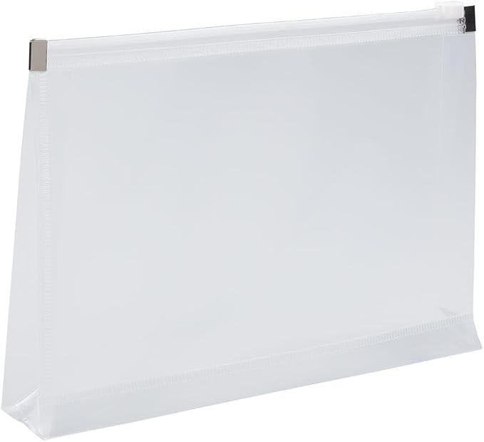 JAM PAPER Plastic Envelopes with Zip Closure - Index - 5 1/4 x 8 - Clear - 3/Pack