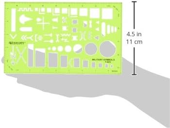 Westcott Military Symbols Drawing Template (T-825)