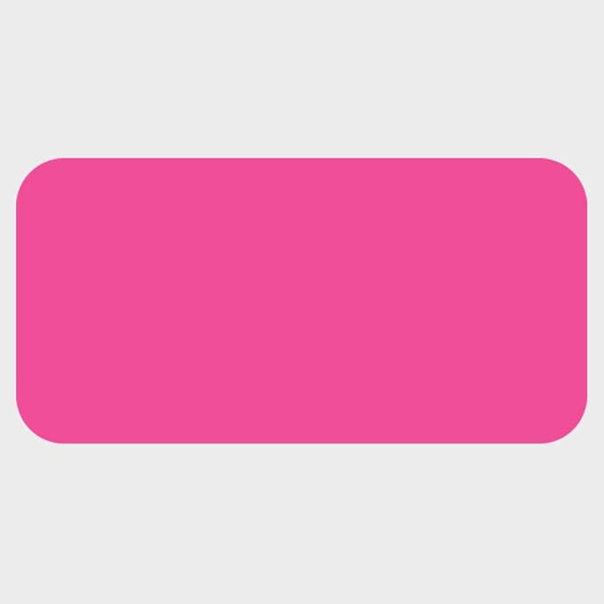 LabelsNstickers Custom Printed Standard Label Rolls - Rectangle - 3/4 x 1 1/2 - Neon Pink - 125 Labels/Roll