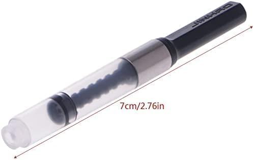 2Pcs Black Universal Fountain Pen Ink Converter Standard Push Piston Fill InkAbsorber Resistant and Deft Writing and Correction Supplies Pens and Refills