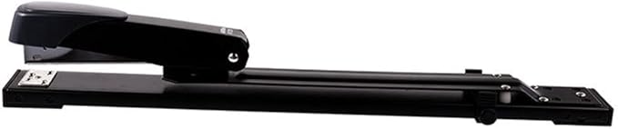 KUYWLMKMZZ Desk Stapler Staplers for Desk Long Arm Stapler 20-Page Capacity Office File Finishing and Binding Learning Desktop Office Tool School Supplies (Color : Black)