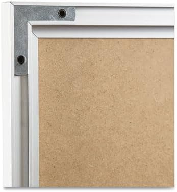 U Brands Melamine Non-Magnetic Dry Erase Board White Board, 36" x 48" Inches, Silver Aluminum Frame