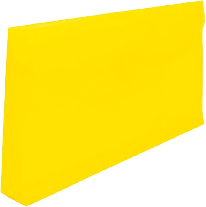 JAM PAPER Plastic Expansion Envelopes with Hook & Loop Closure - #10 Booklet Wallet - 5 1/4 x 10 with 1 Inch Expansion - Yellow - 12/Pack