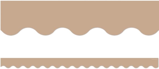 Teacher Created Resources Light Brown Scalloped Border Trim (TCR7129)