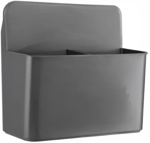 Grey Strong Magnetic Marker Holder/Dry Erase Pen Holder - Storage for Dry Erase Marker, Eraser, Bottle Opener, Remote Controls, Notes - Ideal for Magnetic Board, Fridge Door, and Locker