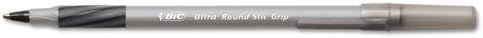 BIC Round Stic Grip Xtra Comfort Black Ballpoint Pens, Medium Point (1.2mm), Perfect Writing Pens With Soft Grip for Superb Comfort and Control, 12 Count (Pack of 2)